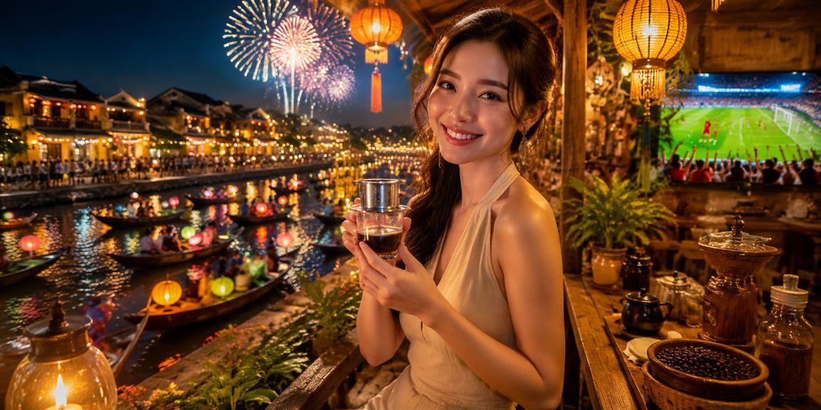 Người chơi thư giãn bên ly cà phê tại Hội An, tận hưởng giải trí có trách nhiệm